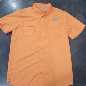 Kids' Orange Button-Down Shirt
